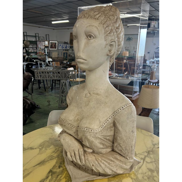 Sculpture Materials Plaster Sculpture by DLG Pablo Gargallo, 1970s For Sale - Image 7 of 9
