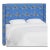 Red from Scalamandre crafted by Cloth & Company Hudson Cal. King Headboard, Royal Blue Animal Print For Sale