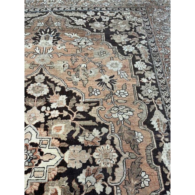 Textile 1940s Old Persian Tabriz Area Rug 9x13 For Sale - Image 7 of 11