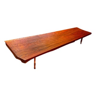 Redwood With Copper Coffee Table For Sale