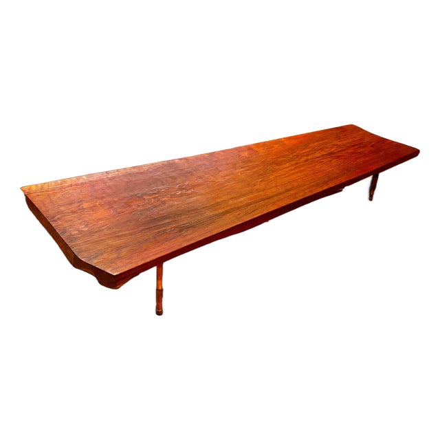 Redwood With Copper Coffee Table For Sale