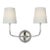 Vendome 16" Cordless Double Sconce in Polished Nickel with Linen Shades Designer: Thomas O'Brien Finish: Polished Nickel...