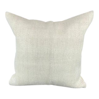 20 x 20 Hemp Pillow Turkish Cushion Natural Grayish White Pillow Cushion Cover For Sale