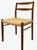 1970s Mid-Century Danish Modern Ladder-Back Dining Chair With Woven Paper Cord Seat For Sale - Image 4 of 10