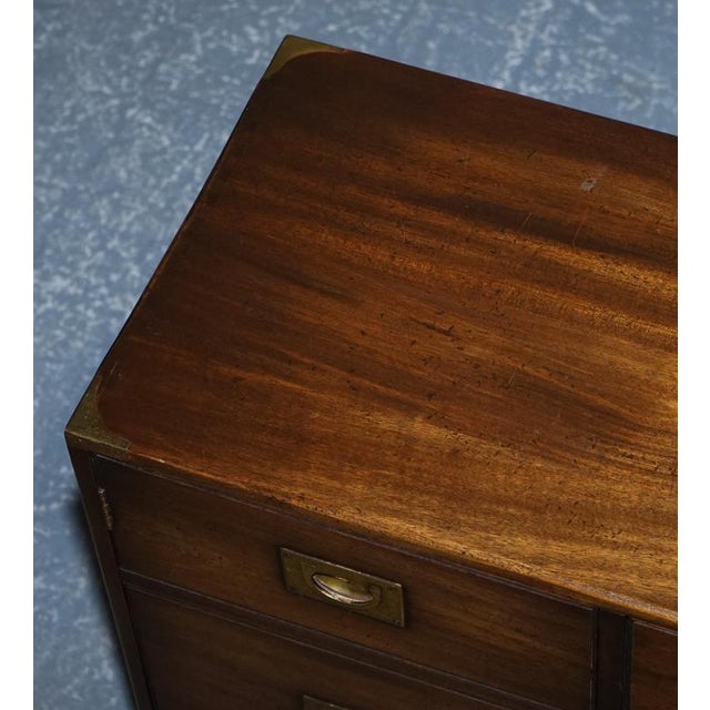 British Military Campaign Sideboard with Brass Fittings from Bevan Funnell, 1950s For Sale - Image 10 of 18