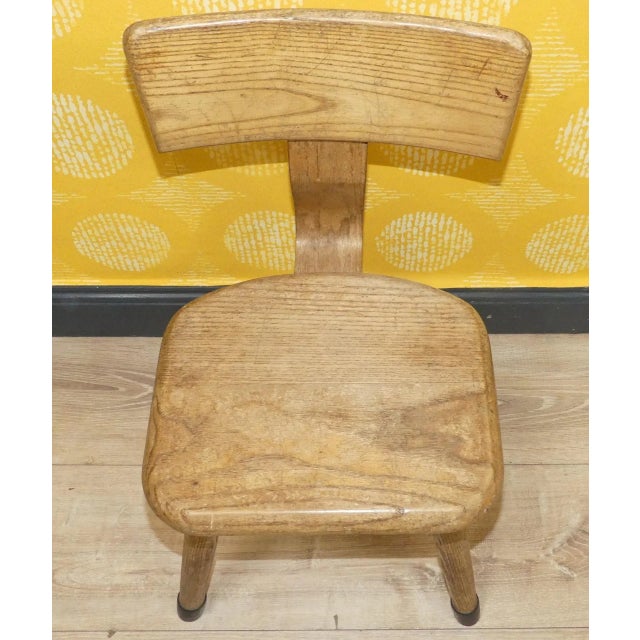 Rustic Children's Chair in Wood, 1960s For Sale - Image 3 of 11