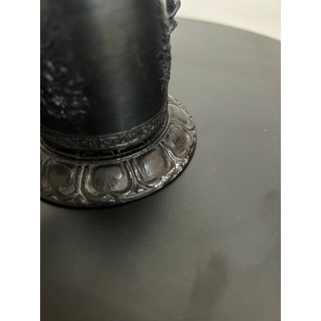 Vintage Japanese Cast Iron Dragon Temple Bell For Sale - Image 11 of 17