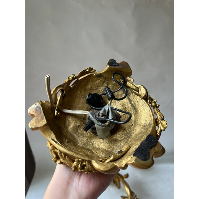 Early 20th Century French Gilt Brass Louis XV Style 5 Light Candelabra For Sale - Image 11 of 12