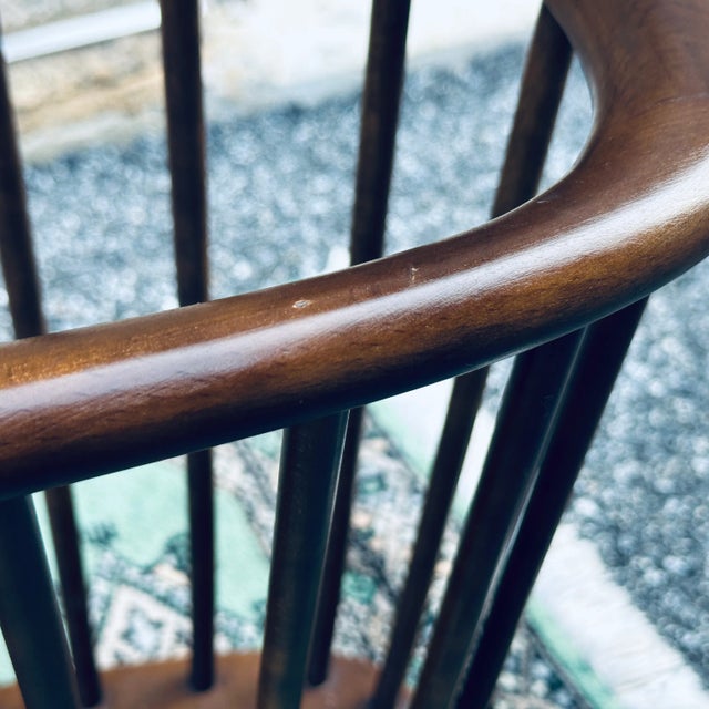 Brown Mid-Century Modern Arthur Umanoff Walnut Spindle Magazine or Vinyl Record Rack For Sale - Image 8 of 10