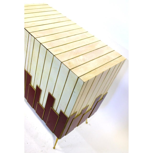 Mid-20th Century Modern / Art Deco Style Italian Painted Server Cabinet For Sale - Image 4 of 9