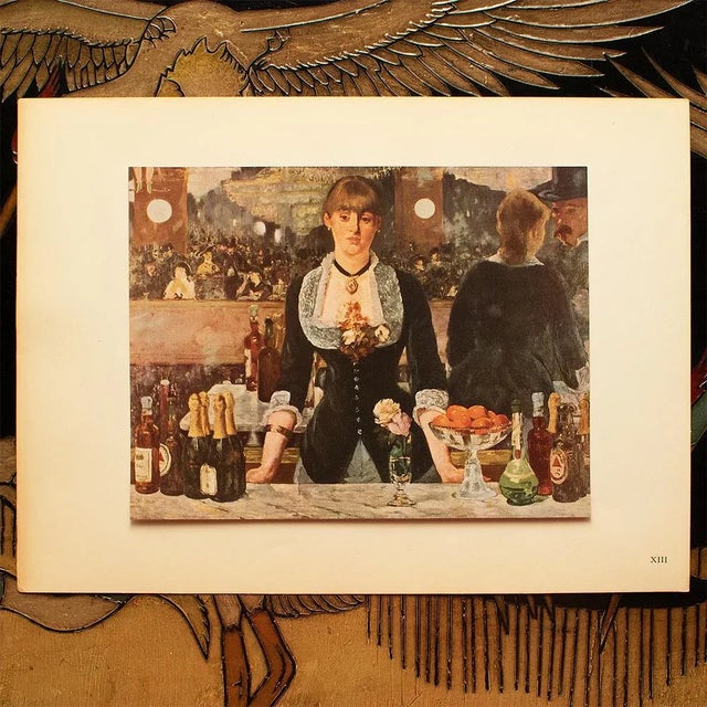 1940s 1949 After Edouard Manet "A Bar at the Folies-Bergère" First Edition Parisian Print For Sale - Image 5 of 8