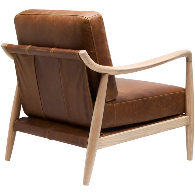 2020s Becki Owens x SURYA Gaviota Accent Chair Brown For Sale - Image 5 of 9