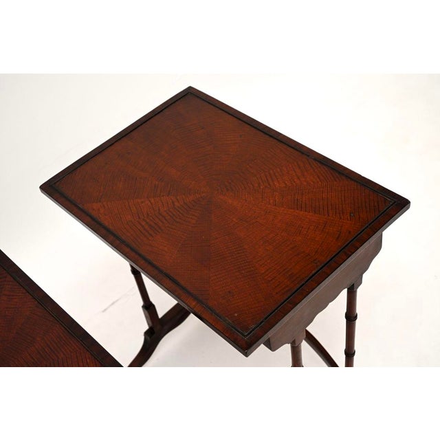 Wood Antique Edwardian Nesting Tables, 1900, Set of 4 For Sale - Image 7 of 11