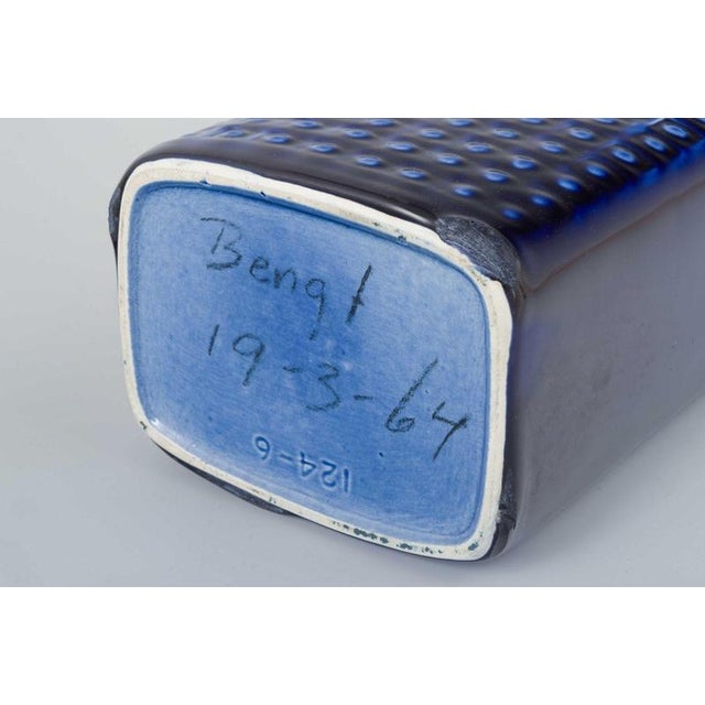 Tall Rectangular Stoneware Vase Bengt Berglund for Gustavsberg,. Sweden, 1964 For Sale - Image 4 of 5