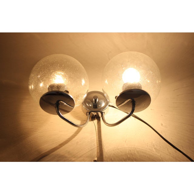 Chrome and Glass Wall Lamp, Czechoslovakia, 1970s For Sale - Image 12 of 16