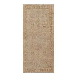 Vintage Circa 1940 Turkish Oushak Area Rug, 4'4" X 9'4" For Sale