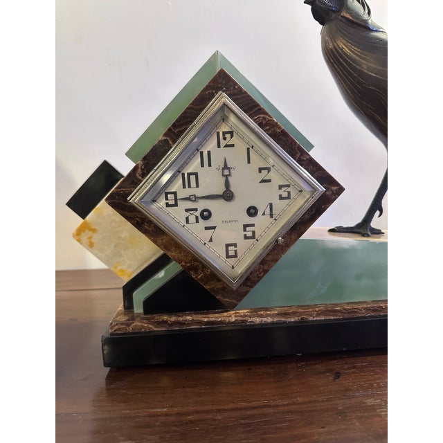 French Art Deco Table Clock. For Sale - Image 4 of 10