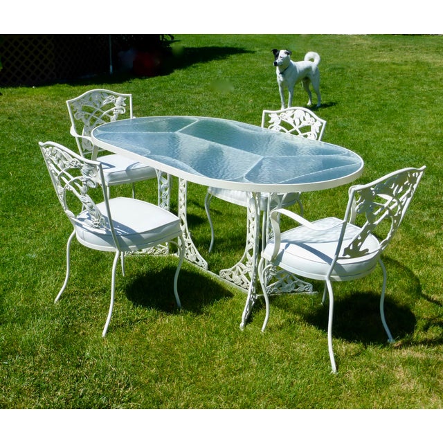 Vintage O W Lee Patio Furniture Set Table & Chairs 5 Pc Set Chairish