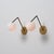 Vintage Italian Geometric Brass and Opaline Globe Wall Sconces, 1950s, Set of 2 For Sale - Image 11 of 14