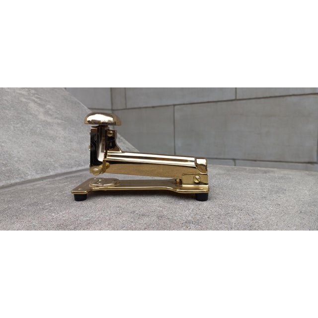 1960s 1960s El Casco Model No. 15 Stapler 23k Gold Plated Hand Polished For Sale - Image 5 of 15