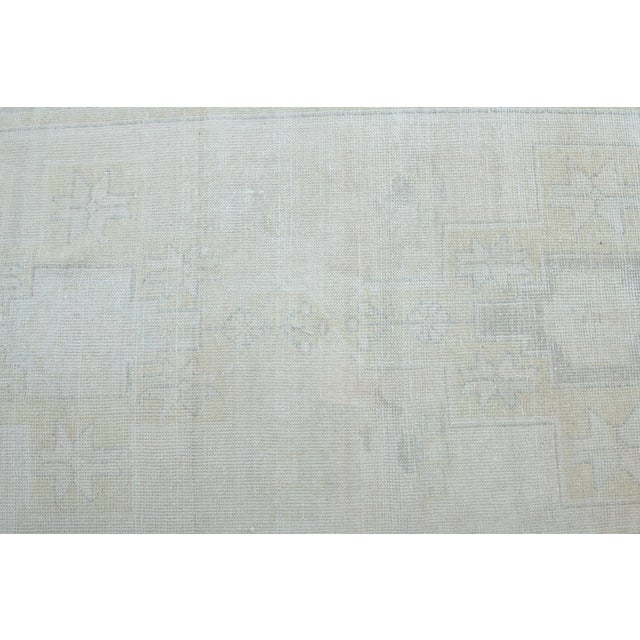 1970s Vintage Handmade Wool Cotton Turkish Beige Area Rug For Sale - Image 11 of 11