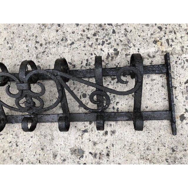 Antique Wrought Iron Wall Mount Coat Rack Chairish