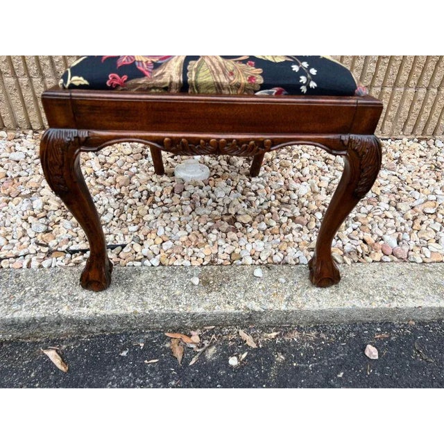 Set of Four Chippendale Style Mahogany Carved Dining Chairs. Solid wood frame, well carved , ball and claw feet Sturdy and...