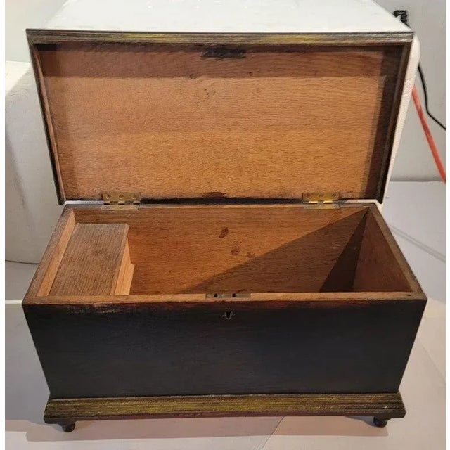 19Thc Original Blue Painted Child's Blanket Chest For Sale - Image 4 of 10