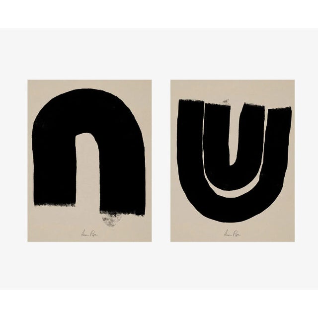 Contemporary Contemporary Minimalist Abstract Giclee Prints, Framed - a Pair For Sale - Image 3 of 6