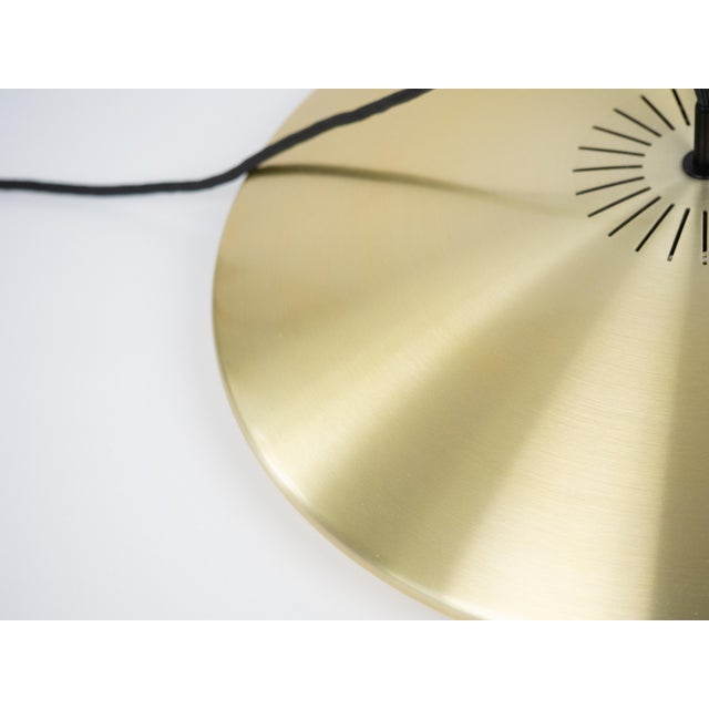 Gold Vintage Danish Diskos Pendant Lamp by Jo Hammerborg for Fog and Morup, 1966 For Sale - Image 8 of 12