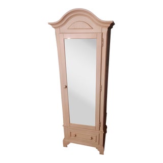 Ethan Allen "Bonnetierre" Collection French Country Armoire With Mirrored Front For Sale