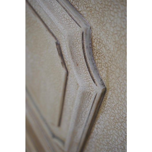 Crackle Painted Finish Double Arched Top Open Bookcase For Sale - Image 14 of 16