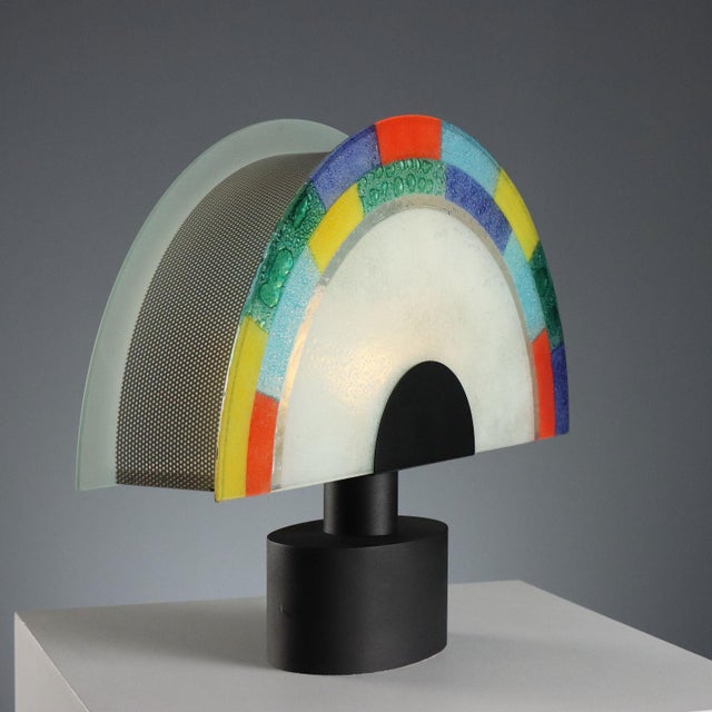 Vintage Murano Glass Table Lamp, 1980s For Sale - Image 5 of 12