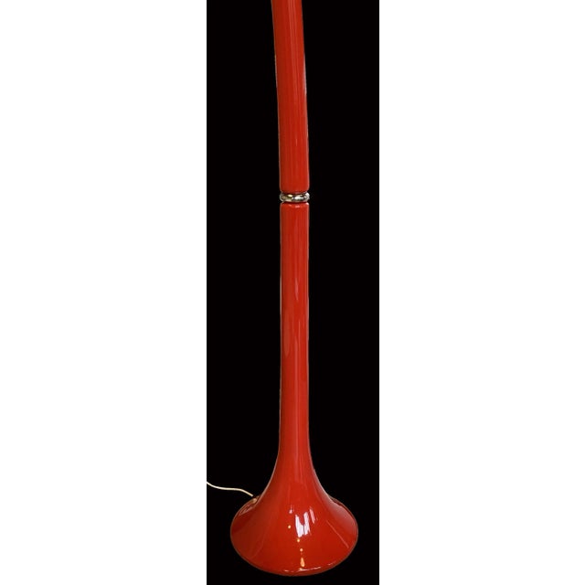 Mid-Century Modern Red Floor Lamp by Fabio Lenci for Guzzini, 1970s For Sale - Image 3 of 6