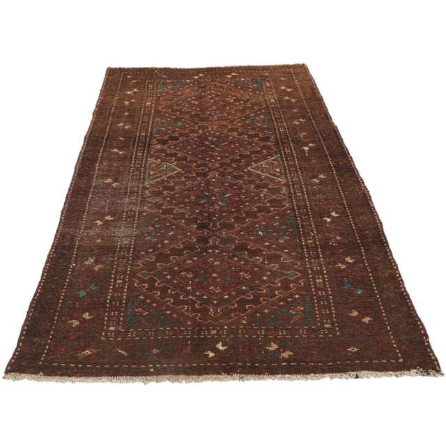 Oxblood Red Antique Persian Malayer Rug, 03'00 X 06'10 For Sale - Image 8 of 9