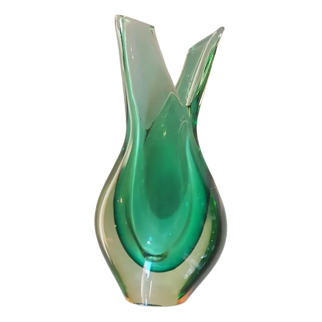 Summerso Murano Vase attributed to Flavio Poli, 1950s For Sale