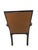 Vintage Baker Furniture Brown Leather & Ebonized Wood Armchair For Sale - Image 10 of 17