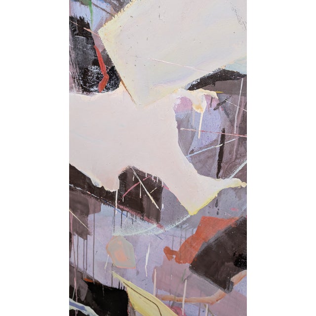 Ivory 1960s Monumental Double-Sided Abstract Studio Painting, American Modernist For Sale - Image 8 of 10