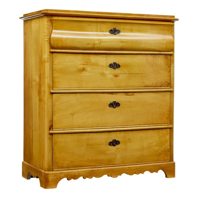 Swedish Birch Chest of Drawers, 1884 For Sale
