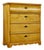 Swedish Birch Chest of Drawers, 1884 For Sale