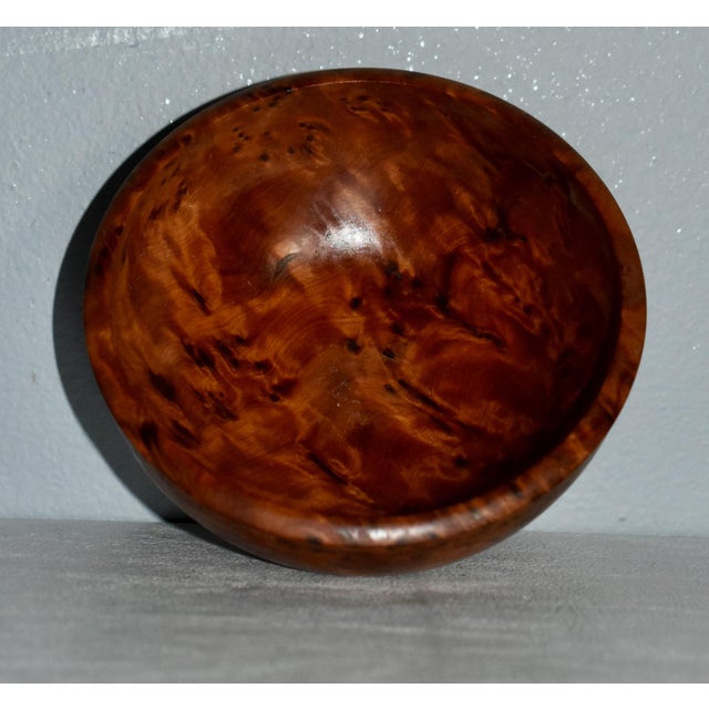 Wood Vintage Thuya Wood Root Handcrafted Grain Bowl For Sale - Image 7 of 11