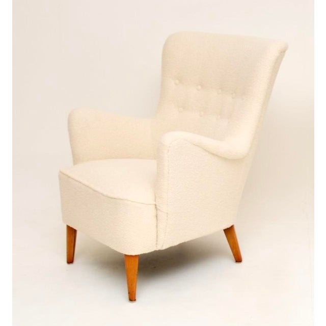 Vintage Swedish Lounge Chair attributed to Folke Ohlsson for Dux, 1950 For Sale - Image 4 of 7