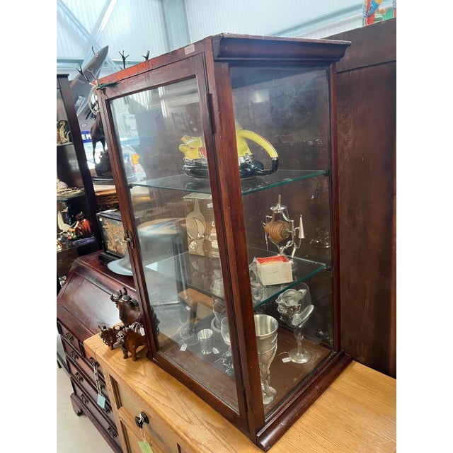 Antique Mahogany Shop Display Cabinet For Sale - Image 5 of 5