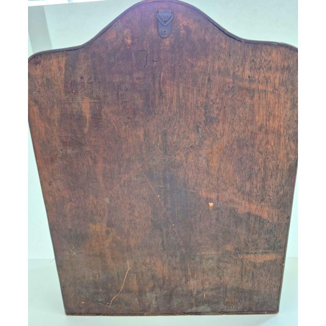 Vintage 1970's Wood Rattan & Leather Wall Organizer Mail Pocket Letter Holder For Sale In Orlando - Image 6 of 9