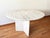 Cream Postmodern 1970s Cream Off White Round Travertine Dining Table, Pedestal Base For Sale - Image 8 of 11