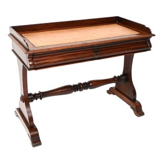 Antique William IV Leather Top Writing Table, 1830 For Sale