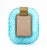 Barovier and Toso Murano Aquamarine Blue Glass and Brass Picture Frame, unmarked. 9" H x 7.25" W x 4.75" D. Provenance:...