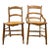 Antique Victorian Eastlake Style Ladderback Cane Dining Occasional Chairs - Pair For Sale