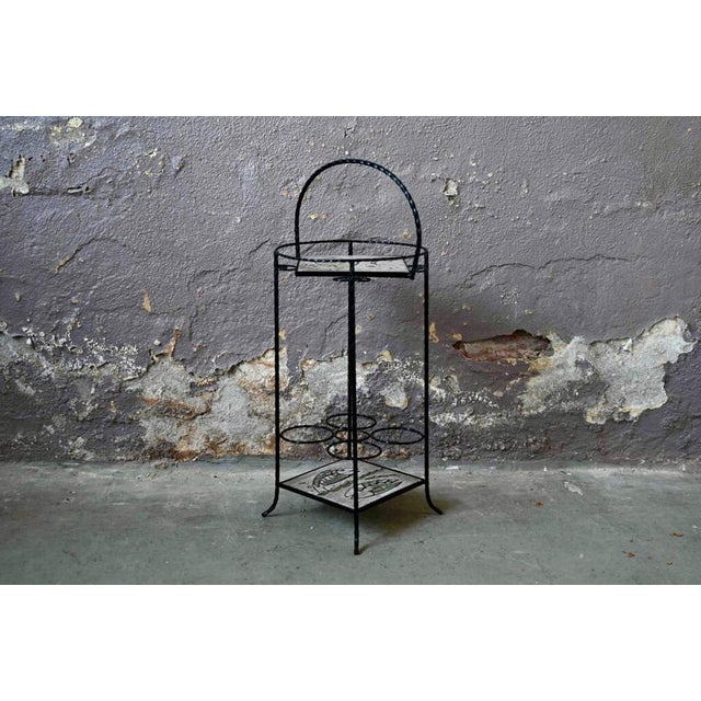Bar or in Wrought Iron with Ceramic Tiles from Atelier Procéram in Aubagne, France, 1950s For Sale - Image 9 of 18