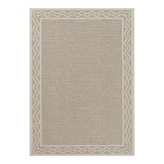 Erin Gates by Momeni Saybrook Ripple Grey Indoor/Outdoor Area Rug 9' X 12' For Sale